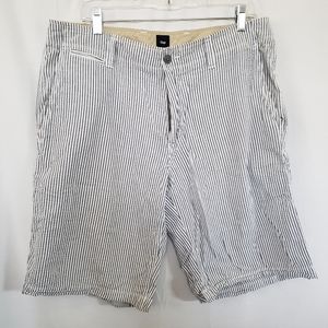 Gap Blue and White Striped Shorts